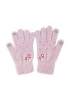 Gants dhiver chauds décontractés en peluche brodée avec motif bonhomme de neige pour femme par temps froid violet, taille u