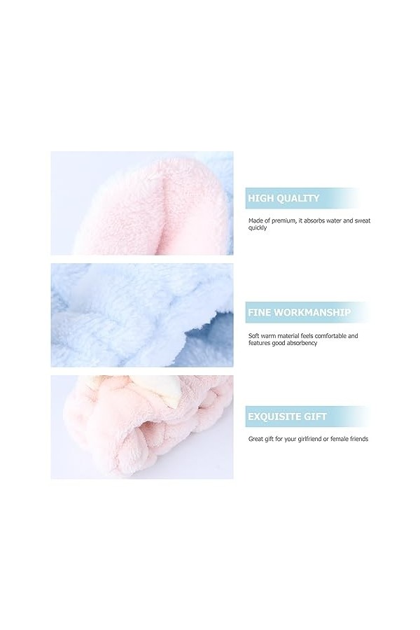 Lurrose Lot de 3 bandeaux de maquillage, oreilles de chat mignonnes et douces pour femme pour cosmétique, douche, spa, yoga, 