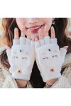 Gants tricotés en Peluche dhiver, Gants Demi-Doigts pour Dames, extérieur, Plus Mitaines Chaudes épaisses en Velours Gants d