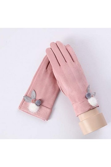 LUOXUEFEI Gants Hiver Femme en Peluche Chaude Mitaines À Doigt Complet Femmes Gants De Conduite À Écran Tactile