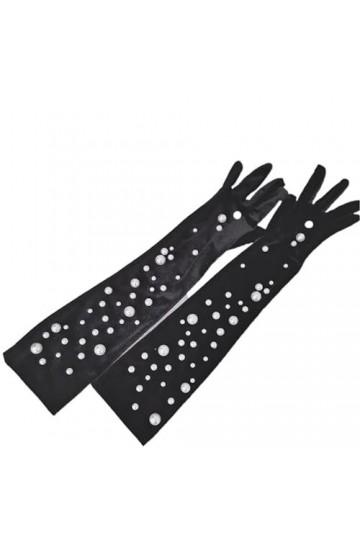 Robe de mariée courte pour femme - Couleur unie - Longueur poignet - Moufles de mariée pour mariage - Sans doigts