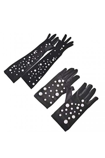 Robe de mariée courte pour femme - Couleur unie - Longueur poignet - Moufles de mariée pour mariage - Sans doigts