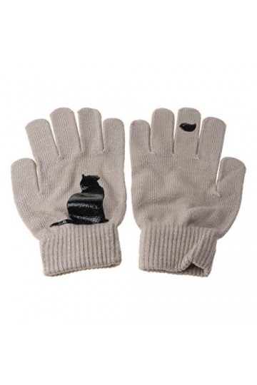 vsilay Gants dhiver chauds en tricot pour femme - Couleur unie - Longueur du poignet - Accessoires de vêtements