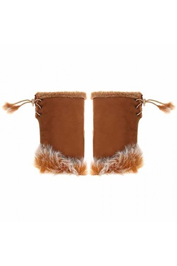 YJLGMM 1 Paire Nouvelle Mode Gants de Cheveux en Forme de Lapin en Daim sans Doigt Doux Gants Stretch Femmes Femmes épaissir 