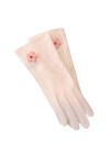 Rekaf Gants solaires Gants Fleur Embellishment Mesdames Coton Gant de Coton Respirant Trams Voyage Voyage Moto Shopping Anti-