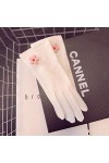 Rekaf Gants solaires Gants Fleur Embellishment Mesdames Coton Gant de Coton Respirant Trams Voyage Voyage Moto Shopping Anti-