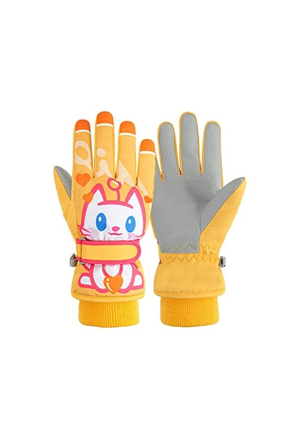 Robe de Servante Longue Laquée Hiver Ski Dessin animé Gants Imprimés Gants Chauds Chauds Mignon Imprimé Gants déquitation Ga