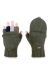 Hjkiopc Gants dhiver pour Femmes Demi-Doigts Mitaines Tricotées sans Doigts Gants Extensibles Chauds pour Hommes et Femmes C