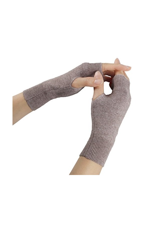 Larcele Cachemire Intérieur Gants Réchauffer les Mains pour femme Taille Unique Gris bzst-02