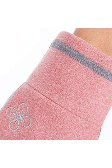 GIVBRO Gants dhiver pour femme - Épais et chauds pour écran tactile - Couverture à rabat - Broderie florale - Moufles de cyc