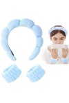 Bracelets de Lavage en Microfibre, Bandeau en Éponge pour le Lavage du Visage, Bandeau de Lavage pour le Visage, Bandeau Spa 