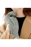 GIBZ Gants Hiver Sans Doigts pour Femme Polaire Chaud Gants à Écran Tactile pour Temps Froid, Rose Moufles 