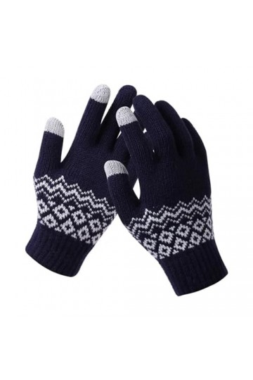 DUOTCYELE Gants en Tricot dhiver - Gants De Sports De Neige Extensibles en Plein Air Chauds Épaissis Doux Tricotés Moufles À
