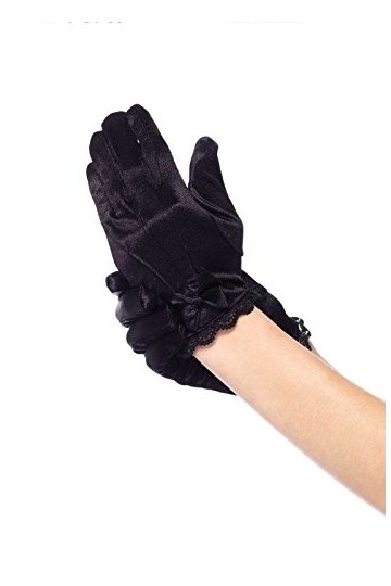 Leg Avenue Kids Satin Gant pour Occasion spéciale, Noir, M Garçon