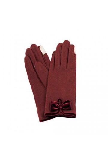 FOR TIME Guantes Invierno Gants pour Temps Froid, Burdeos, Único Femme