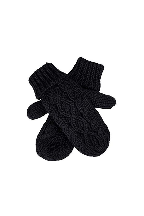 Gants Tricotés Hiver Mitaines avec Corde Doux Mitaines en Peluche Chaud Simples Elegants Couleur aléatoire 1 Paire Blanc 