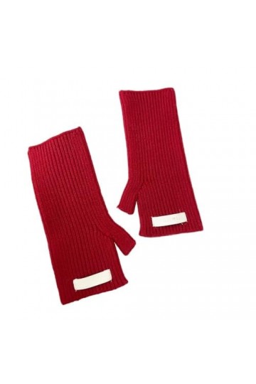 Gants Demi Doigts Pour Femmes Gants Sans Doigts En Tricot Côtelé Fin Femmes Hiver Mitaines Thermiques Trou De Pouce Chauffe P