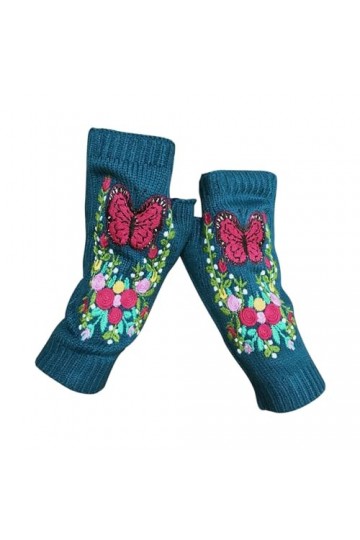 Gants dhiver chauds en tricot avec trou pour le pouce pour femme Gants doux avec trou pour le pouce Moufles tricotées sans d