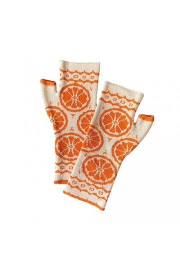 Frotox Gants détudiants doux et chauds, moufles demi-doigts à motif orange pour homme et femme, fournitures de cyclisme dhi