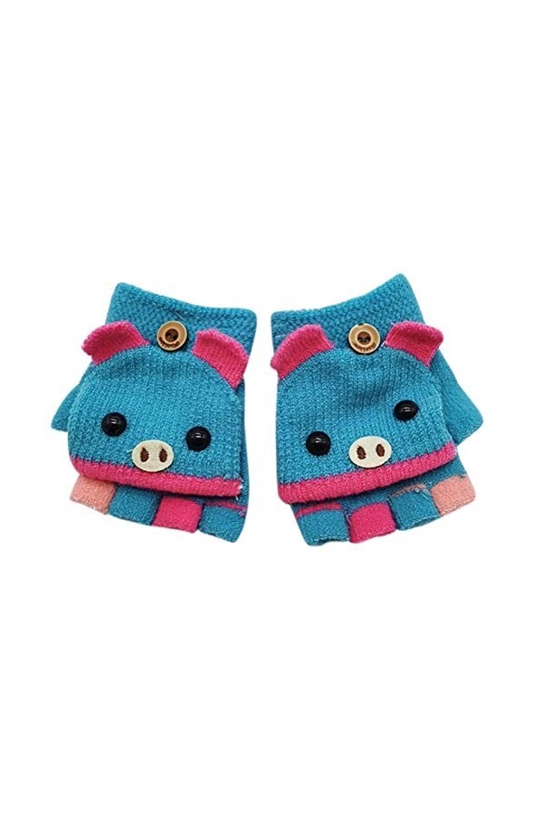 Gants tricotés Gants dhiver tricotés pour Enfants | Gants pour Enfants, Gants Chauds et tricotables, Couvre-Chef Rabattable,