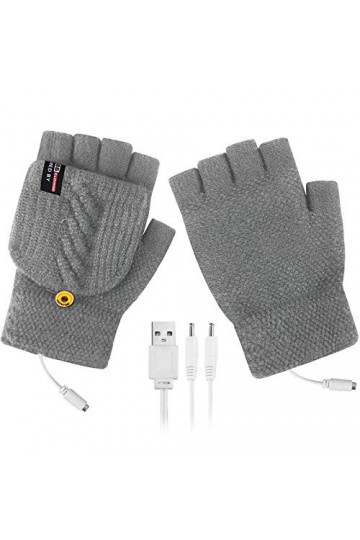 Moufles pour femme - Chauffantes pour temps froid - En cuir - Avec batterie Li-ion - Pour lextérieur - Rechargeable - Pour f