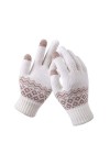 JBIVWW Gants Hiver Chaud décran Tactile épais Gants en Tricot de Femme Gants Solides for Mobile Phone Tablet Pad Color : Bl