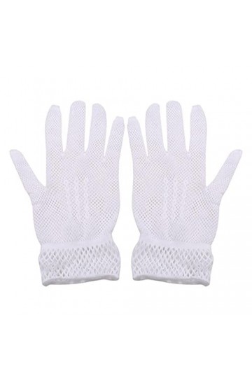 Modis Gants dété pour femme - Protection solaire UV - Courts - En soie glacée - En dentelle - Pour conduite sur écran tactil