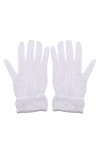 Modis Gants dété pour femme - Protection solaire UV - Courts - En soie glacée - En dentelle - Pour conduite sur écran tactil