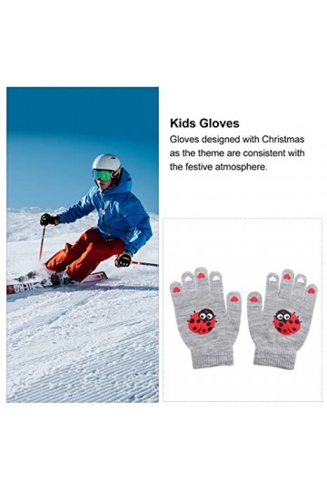 INOOMP Lot de 5 paires de moufles de snowboard pratiques - Gants chauds et coupe-vent pour enfants