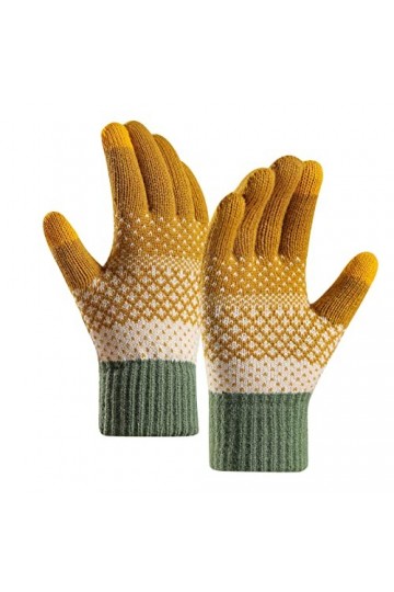 Gants dhiver pour femme - Gants chauds en tricot - Poignets élastiques - Gants dhiver pour textos - Moufles pour femme par 