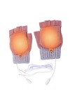 FASSME Mitaines chauffantes – Gants électriques rechargeables pour taper dans le bureau froid | Moufles dhiver chaudes, mita