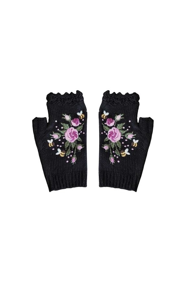 Gants dhiver tricotés poignet vêtements accessoires cosplay bras taille unique manches pour femmes hiver chaud femmes mitain
