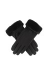 KhG401 Gants chauds pour femme Pour écran tactile Cheveux épais Noir Taille unique, Noir , Taille Unique