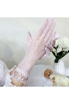 Yoaodpei Nouveau ÉTÉ Sunscreen Gants Femmes Elastic Silk Silk Silk Anti-Skid Travail UV Courtes Élégantes Gants Élégantes Écr