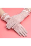 Yoaodpei Nouveau ÉTÉ Sunscreen Gants Femmes Elastic Silk Silk Silk Anti-Skid Travail UV Courtes Élégantes Gants Élégantes Écr