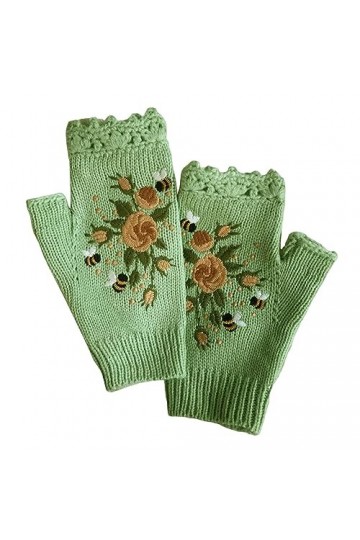 Gants tricotés à la main pour femme - Style rétro - Pour lautomne et lhiver, a, taille unique