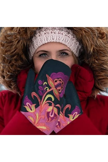 YAHOM Gants en Cachemire pour Femmes Gants en Tricot pour Femmes Gants en Molleton Chauds pour Femmes Mitaines sans Doigts av