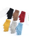 Gants sans Doigts pour Femmes,Gants À Demi-Doigt Épais De Mode Hiver Gants en Tricot Extensibles Chauds sans Doigts pour Femm