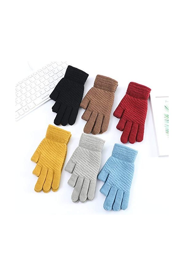 Gants sans Doigts pour Femmes,Gants À Demi-Doigt Épais De Mode Hiver Gants en Tricot Extensibles Chauds sans Doigts pour Femm