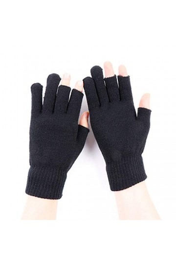 Gants sans Doigts pour Femmes,Mode Unisexe Hiver Gants Thermiques Tricotés Écran Tactile Gants Demi-Doigt Chaud Femmes Dames 