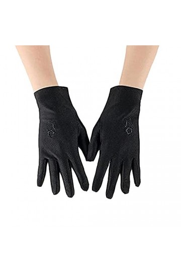 Modis Printemps et été - Gants de protection solaire en élasthanne de couleur pure - Broderie florale