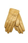 Gants de luxe Fletion - En cuir dagneau - Avec doublure en polaire - Pour femme - Vert - taille unique