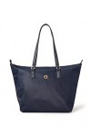 Tommy Hilfiger Sac Femme Poppy TH Sust Tote Fermeture Éclair, Bleu Desert Sky , Taille Unique