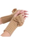 Briskorry Mitaines Mitaines Mitaines Chauffe-mains pour Femmes Gants Tricotés Mitaines Demi Mitaines Chauffe-mains Hiver Manc