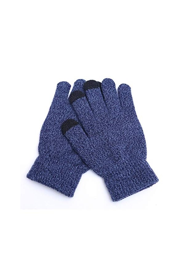 JBIVWW Unisexe Hiver Tricot Gants écran Tactile Solide Mode épais Maintien au Chaud Mitten Printemps Automne antidérapante Ho