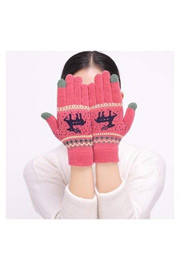 JBIVWW Mignon Flocon de Neige Bonneterie de Femmes Gants Gants dhiver Full Finger Mitaines écran Tactile Femmes Gants Cadeau