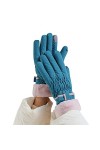 MKIUHNJ Gants dhiver chauds pour femme - En tricot acrylique - Gants sans doigts - Mitaines sans doigts - Pour femme, gris, 