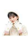 Liyinco Little Daisy Gants pour Dames, Gants Chauds à écran Tactile pour Femmes étudiantes pour lhiver, Gants Doux en Peluch