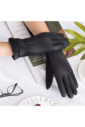 LUOXUEFEI Gants Hiver Femme Plush Poignet Épais Poignet Chaud Mitaines Femmes Écran Tactile Gant De Conduite
