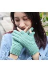 Gants Femme Gants Chauds DAutomne Et DHiver En Tricot Pour Étudiants Écran Tactile Vert
